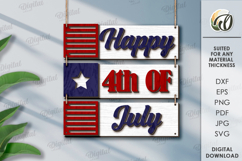 4th of July Wall decor Bundle Lasercut. Home Decor SVG Product Image 12