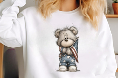 4th Of July Watercolor Bear Clipart Product Image 3