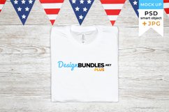 4th of July Mockup T-shirt | Patriotic Bella Canvas Mockup Product Image 1