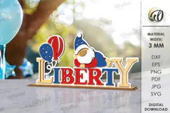 4th Of July Word Stand Laser Cut. Patriotic Stand Decor SVG Product Image 1