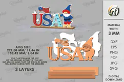 4th Of July Word Stand Laser Cut. Patriotic Stand Decor SVG Product Image 2