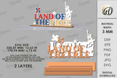 4th Of July Word Stand Laser Cut. Patriotic Stand Decor SVG Product Image 2