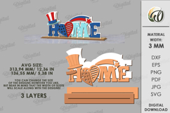 4th Of July Word Stand Laser Cut. Patriotic Stand Decor SVG Product Image 2