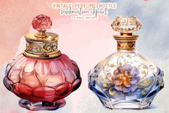 Vintage Perfume Bottles Sublimation Clipart Product Image 5