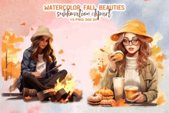 Watercolor Fall Beauties Sublimation Clipart Product Image 5