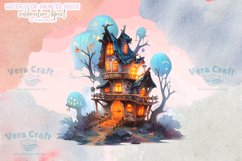 Haunted House Halloween Sublimation Clipart Product Image 5