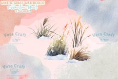 Winter Grass Watercolor Sublimation Clipart Product Image 5