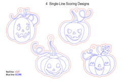 Halloween Pumpkins Ornament Laser Scoring Product Image 2