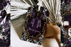 Purple Gothic Wedding Clipart Product Image 4