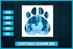 Winter Pomeranian 3d paper cuts SVG I Christmas shadow box Product Image 1