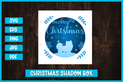 Merry Christmas dog shadow box, Merry Christmas card Product Image 1