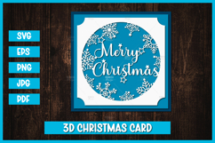 Christmas Greeting Paper Cut Card I Christmas Card SVG Product Image 1