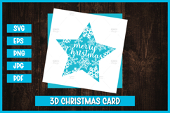 12 Merry Christmas Greeting Paper Cut Card I Christmas Card Product Image 6