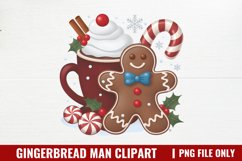 Gingerbread Man Clipart Bundle PNG Product Image 6