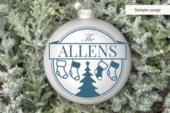 Christmas Family Name SVG - Christmas Stockings Product Image 5
