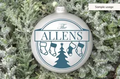 Christmas Family Name SVG - Christmas Stockings Product Image 5