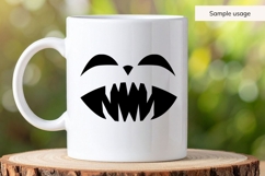 Laughing Jack O Lantern Face With Fangs SVG Product Image 5