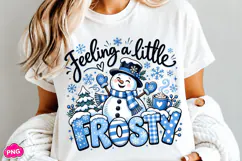 Feeling A Little Frosty PNG, Retro Frosty Christmas PNG Product Image 5
