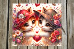 Valentine animals | 8 cat &amp; dog Skinny tumbler designs Product Image 5