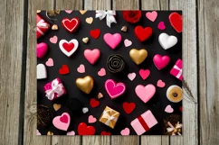 Black & pink Hearts | Skinny tumbler sublimation design P Product Image 5