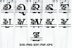 Flower Monogram Split Letters, Floral Monogram Font SVG File Product Image 28
