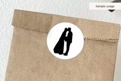 Bride And Groom Kissing Silhouette SVG Product Image 5