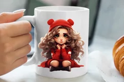 Cute Christmas Little Girl Sublimation Clipart Product Image 5