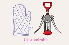 50 Kitchen Procreate Stamps Product Image 4