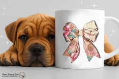 Floral Luxury Bow PNG Elegant Chic Ribbon Fashion Design PNG Product Image 7