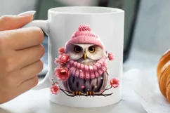 Christmas Owl Clipart, Christmas Owl Clipart, Christmas Owl Product Image 5