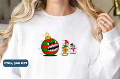 Christmas Ornament Ball Funny Gnome PNG Sublimation design Product Image 5