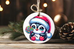 Christmas Penguins Sublimation PNG | Cute Kawaii Designs Product Image 3