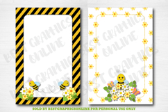 Bees Printable Notebook Pages, Bee Writting Note Paper Set Product Image 6