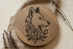 Floral Fox SVG Bundle | 33 Flower Monoline Fox Cut Files Product Image 20