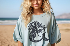 Mermaid SVG Cut Files| 4 Elegant Mermaid Silhouettes Product Image 5