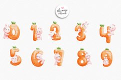 Easter Rabbit Numbers, Birtday Numbers , Rabbit Numbers Product Image 2