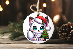 Christmas Arctic Fox Sublimation PNG | Cute Kawaii Designs Product Image 5