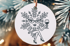 Funny Women Snowflake SVG Files, Christmas Fashion Clipart Product Image 4
