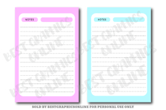 Pastel Colors Printable Notebook, Paper Writing paper Bundle Product Image 6