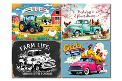 Kitchen Cutting Board ,Cute Chicken and Pig, Rooster Product Image 2