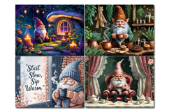 Coffee gnome Kitchen Cutting Board Design, woodland coffee Product Image 2