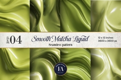 Matcha Liquid Marble, Green Abstract Swirl Digital Paper Product Image 1