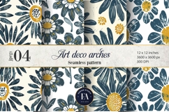 Daisy Floral Pattern | Block Print Daisy Texture Product Image 1