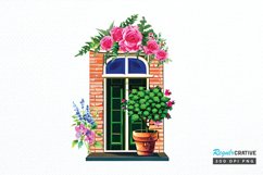Flower Doors Watercolor PNG Clipart Product Image 1