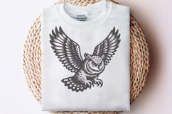 4 Flying Owl SVG | Wild Birds Vintage Tattoo PNG Clipart Product Image 7