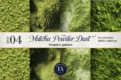 Matcha Powder Texture, Green Matcha Dust Digital Paper Product Image 1