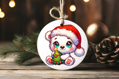 Christmas Polar Bear Sublimation PNG | Cute Kawaii Designs Product Image 3