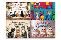 Cat Kitchen Cutting Board Design, Funny Cat Cutting Board Product Image 2