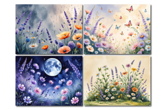 Floral Kitchen Cutting Board Sublimation, Watercolor Flowers Product Image 2