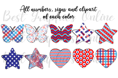 Stars and Stripes Doodle Alphabet Letters Red White and Blue Product Image 6